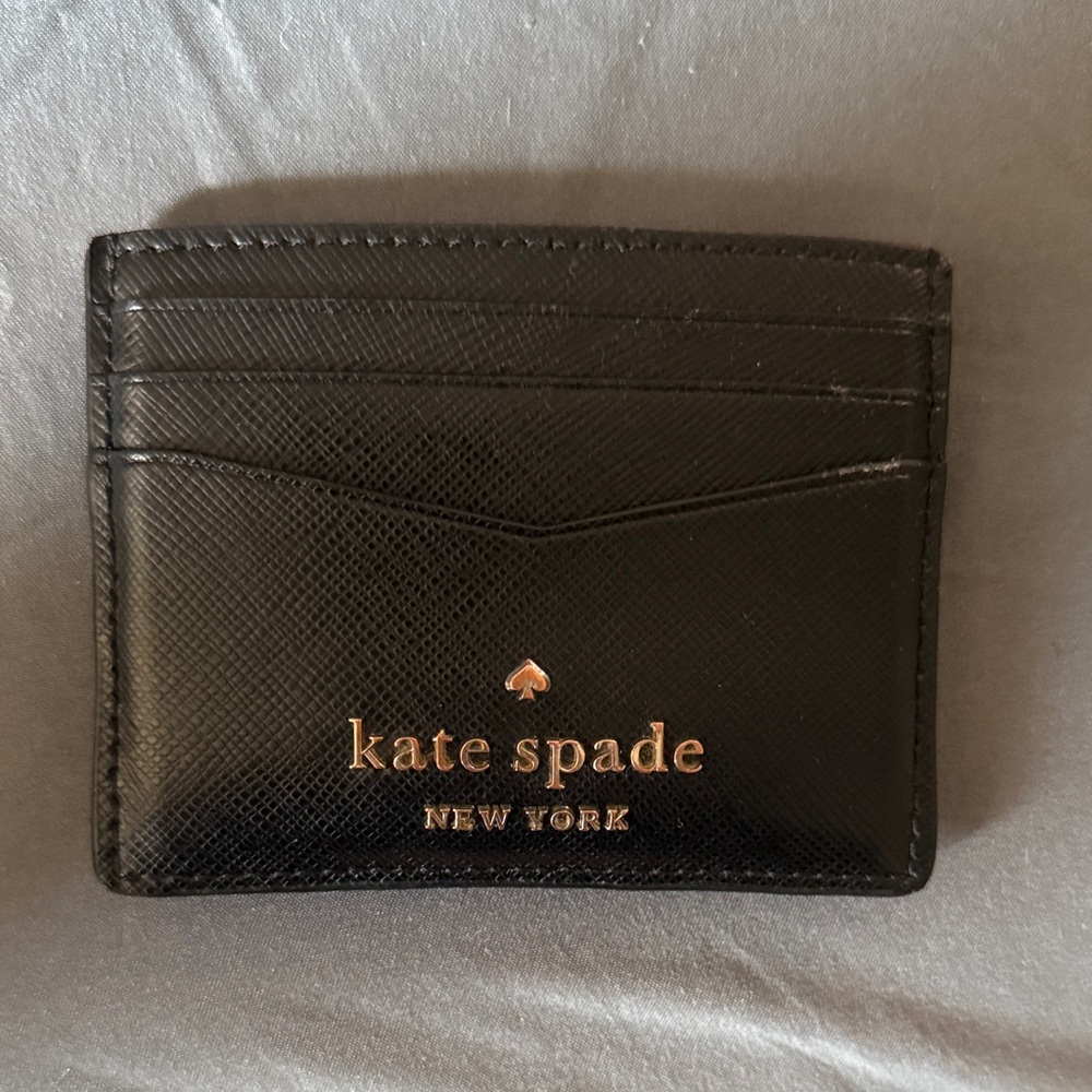 Kate Spade Black Leather Card Wallet